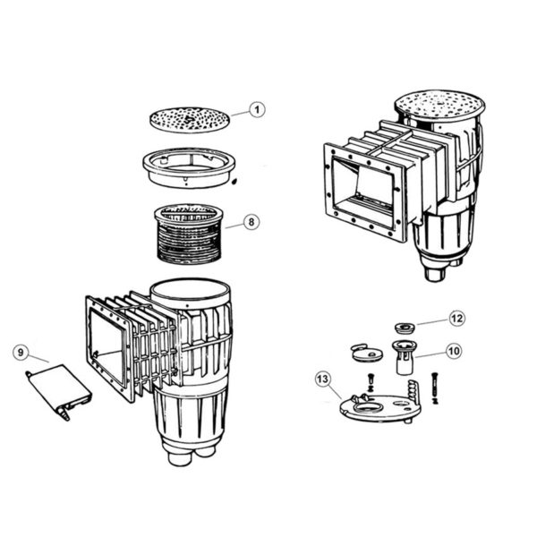 Jacuzzi PMT Series Skimmer Parts
