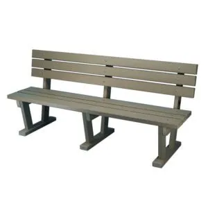 Plastic Bench with Backrest Sand