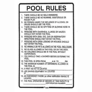 Pool Rules Large