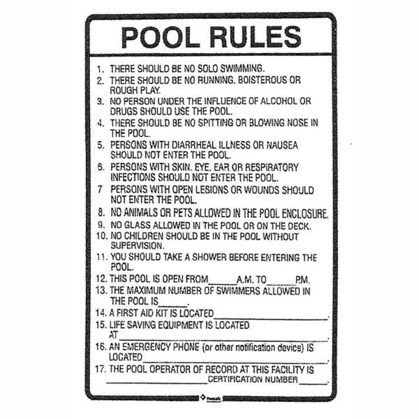 Pool Rules Large